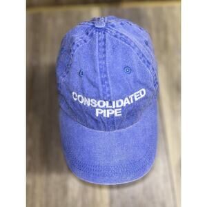 Consolidated Pipe Blue White Baseball Hat Cap Adjustable Embroidered Vintage